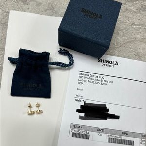 Shinola Gold Plated Heart Earrings